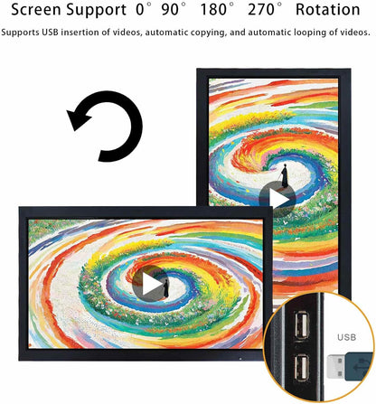 VSDISPLAY 17.3 duim 1920x1080 FHD Draagbare Reclame TFT LCD Monitor, USB Video Port, Ondersteuning Autoplay, Auto Helderheid Aanpassing