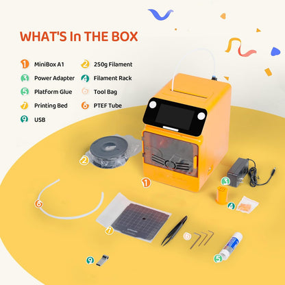 Mini 3D-printer voor kinderen, veilig voor kinderen, speelgoed 3D-printer, STEM leerhulp, wifi en app-bediening, wekelijkse update, speelgoedbibliotheek, touchscreen, mini-formaat, gemakkelijk in te