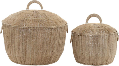 Mandenset 2 Yute metaal 51 x 51 x 48 TAPA NATURAL
