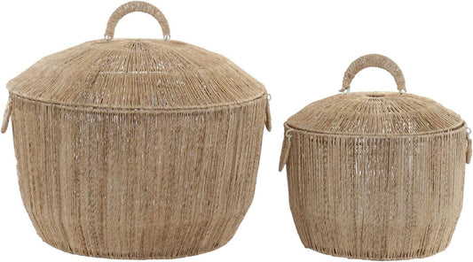 Mandenset 2 Yute metaal 51 x 51 x 48 TAPA NATURAL