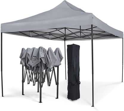 All Seasons Gazebos 3 x 4,5 m, volledig waterdicht vouwpaviljoen, metallic grijs