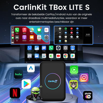 3-in-1 Auto Multimedia Adapter – Draadloze CarPlay Adapter – Android Auto Ontvanger – Auto Video Streaming – HD Video Output – Draadloze Verbinding – Plug & Play Installatie