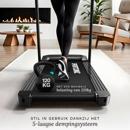 Loopband voor Thuis – Walking Pad – Wandelband – Elektrische Loopband – Compacte Loopband Onder Bureau – Inklapbaar en Slechts 13 cm Hoog – Verstelbare Hellingshoek Tot 9%