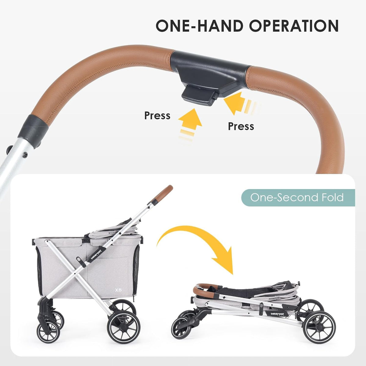 Beberoad X6 Pet Stroller, Grijs