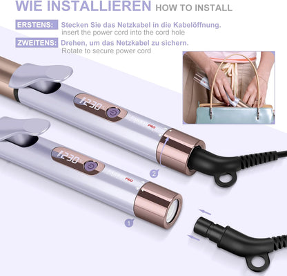 3-In-1 Stylingset – Stijltang – Krultang – Stijlborstel – Haarstyling Set – 25 Mm Stijltang En 32 Mm Krultang – Snelle Opwarming Binnen 30 Seconden En Ionentechnologie