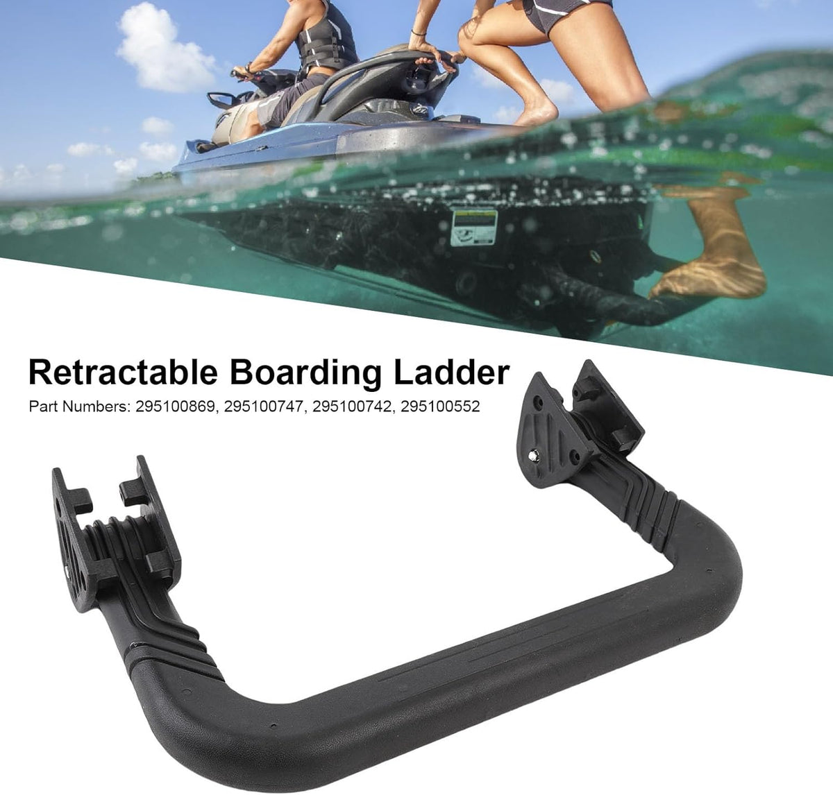 Boat Ladder, Intrekbare Lente Geladen Instapladder met Montagebeugel voor Ltd/RXT/RXT X/Wake Pro 2018 / SE 2020