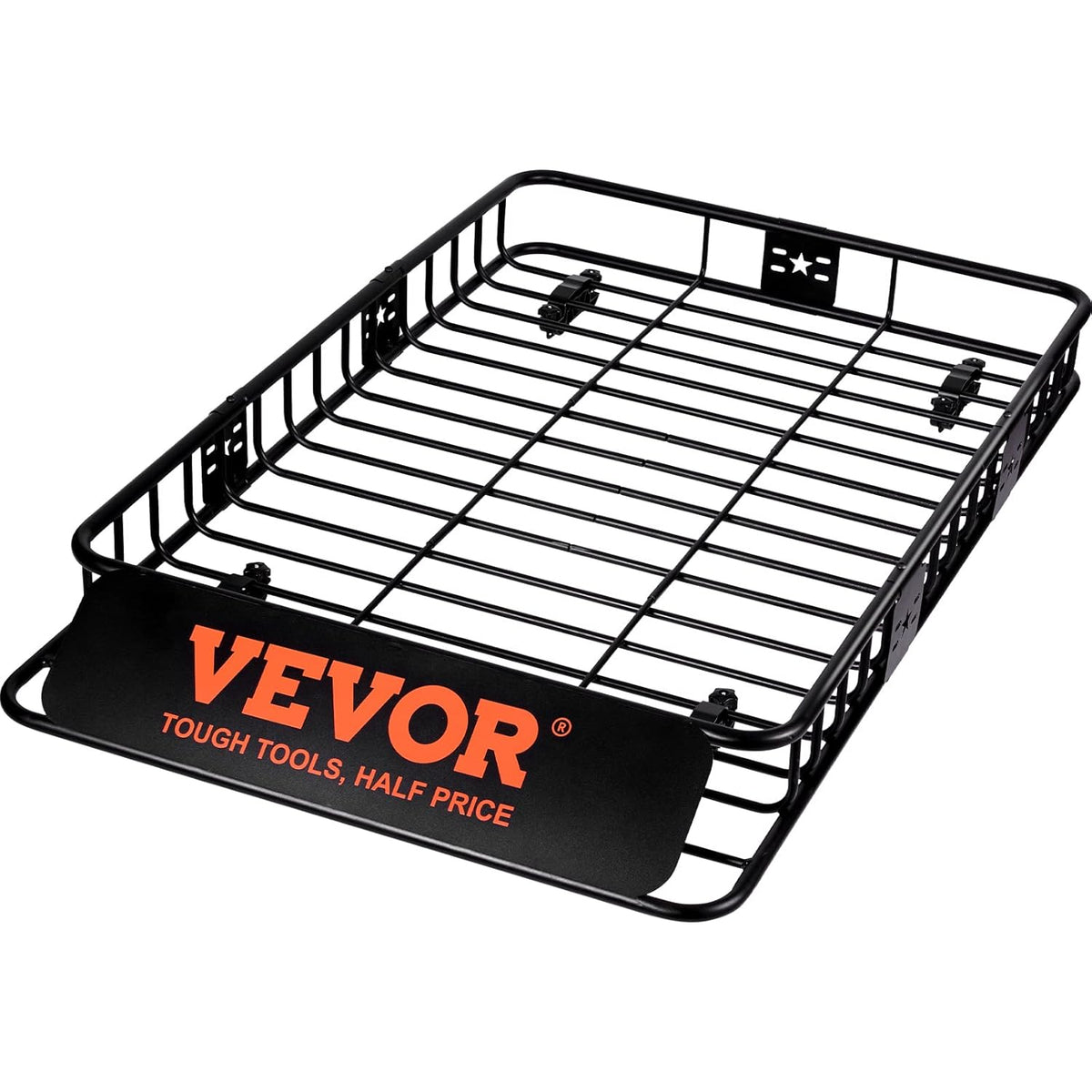 VEVOR Dak Rack Mand Auto Dak Mand Universele 1630 x 990 x 152 mm, Dak Rack Tub 90 kg Laadvermogen Rail Carrier Cargo Bagage Rack Zwart voor Camping, Barbecue, Auto Travel