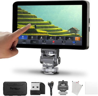 Portkeys LH7H Camera Veldmonitor 7 Inch 1000 Nit Touchscreen 3D LUT Golfvorm Vector Bereik 4K 1920x1080 Field Monitor op Camera met metalen hardware voor DSLR