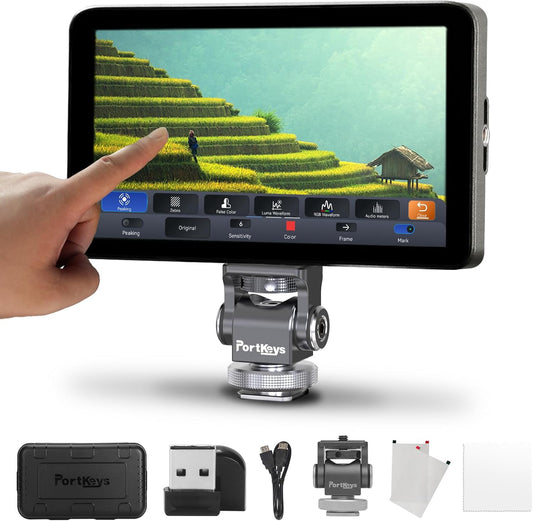 Portkeys LH7H Camera Veldmonitor 7 Inch 1000 Nit Touchscreen 3D LUT Golfvorm Vector Bereik 4K 1920x1080 Field Monitor op Camera met metalen hardware voor DSLR