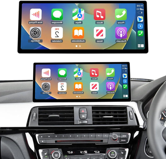 12,3 Inch CarPlay Scherm – Touchscreen Auto Display – Car Radio Scherm – Multimedia Scherm – Auto Navigatie Scherm – Draadloos CarPlay & Android Auto – Smalle Rand HD Display