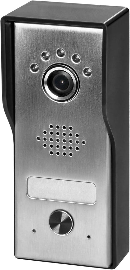 4-Draads Video-Intercomsysteem met 7" Full HD Touchscreen - Deurbel met Camera Video Deurbel - Zwart en Zilver