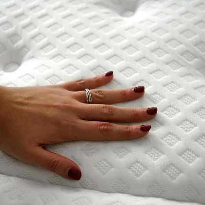 WIN REST Matras 160 x 200 cm, visco-elastisch en dubbelzijdig, model Allen, 29 cm hoogte, Cloudfoam-kern met gemiddelde sterkte, stretchstof, hypoallergeen, gemaakt in Spanje
