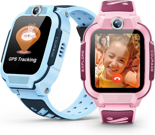 imoo Z3 kinderhorloge met GPS tracker, videobellen, schoolmodus, SOS en IPX8 waterdicht. Inclusief simkaart en WiFi. Perfecte smartwatch voor kinderen. (Roze)