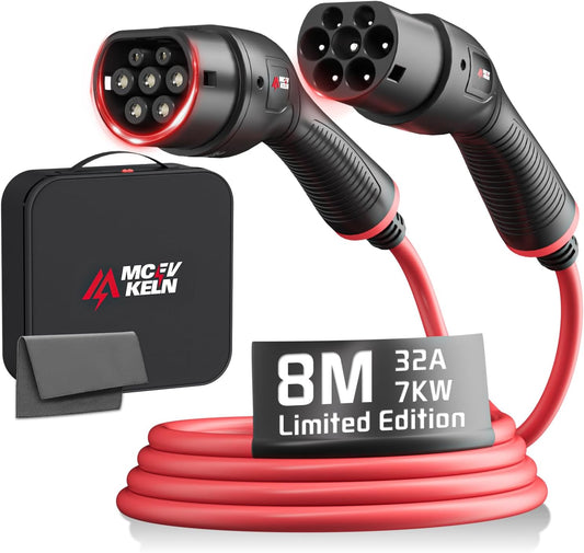 <font dir="auto" style="vertical-align: inherit;"><font dir="auto" style="vertical-align: inherit;">        Type 2 EV Charging Cable – 7kW 8m Mode 3 Charging Cable for Electric Cars and Hybrids | Portable 32A Single-Phase Charger with Handbag, for Model Y