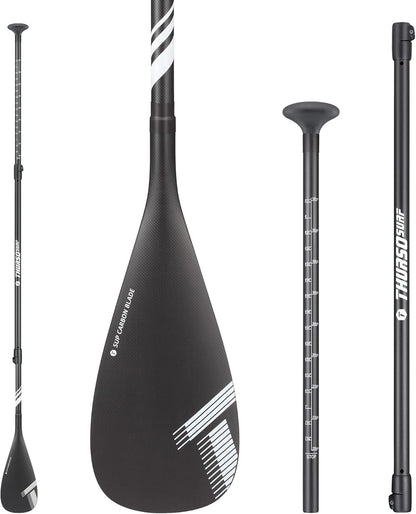 THURSO SURF Carbon Elite SUP Paddle Stand Up Paddle Board Paddle Paddleboard Paddle Kajak Paddle Convertible Full Carbon Fiber 3 Stuk Verstelbare 71 '' 87 '' Ultra Lichtgewicht Drijvende Pro Prestaties