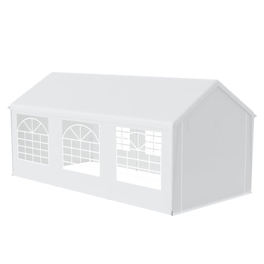 Partytent – Tent – Feesttent – Evenemententent – Partyscherm – Waterdicht PE Dak – Stabiel Stalen Frame – Wit 3x6 Meter – Met Afneembare Zijwanden