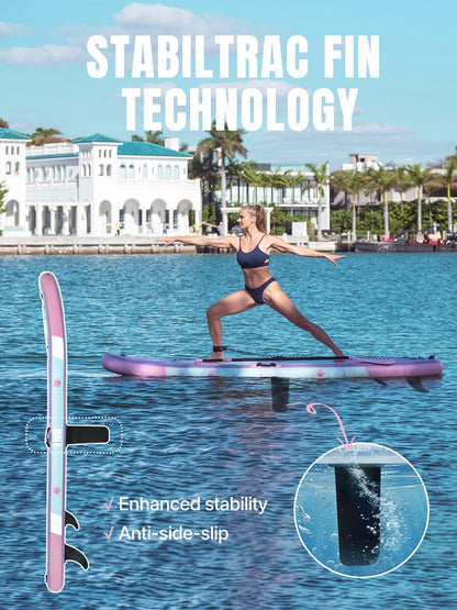 Niphean Opblaasbare paddleboard met (beginnervriendelijke) stabilTrac-vin en duurzame SUP-accessoires, 3 m, om op te staan, voor volwassenen en jongeren, veelzijdig voor yoga, cadeau-ideeën