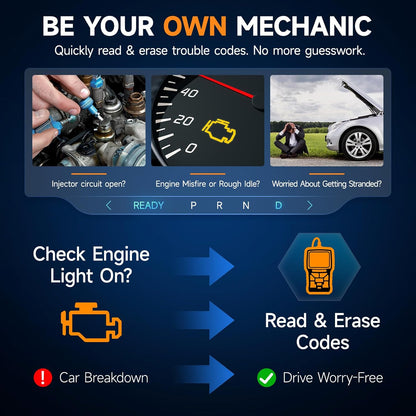 OBD2 Autodiagnose – Foutcode Scanner – Motor Diagnose Tool – Check Engine Reset – 2,8 Inch Kleurenscherm – Ondersteunt O2 Sensor en EVAP Test