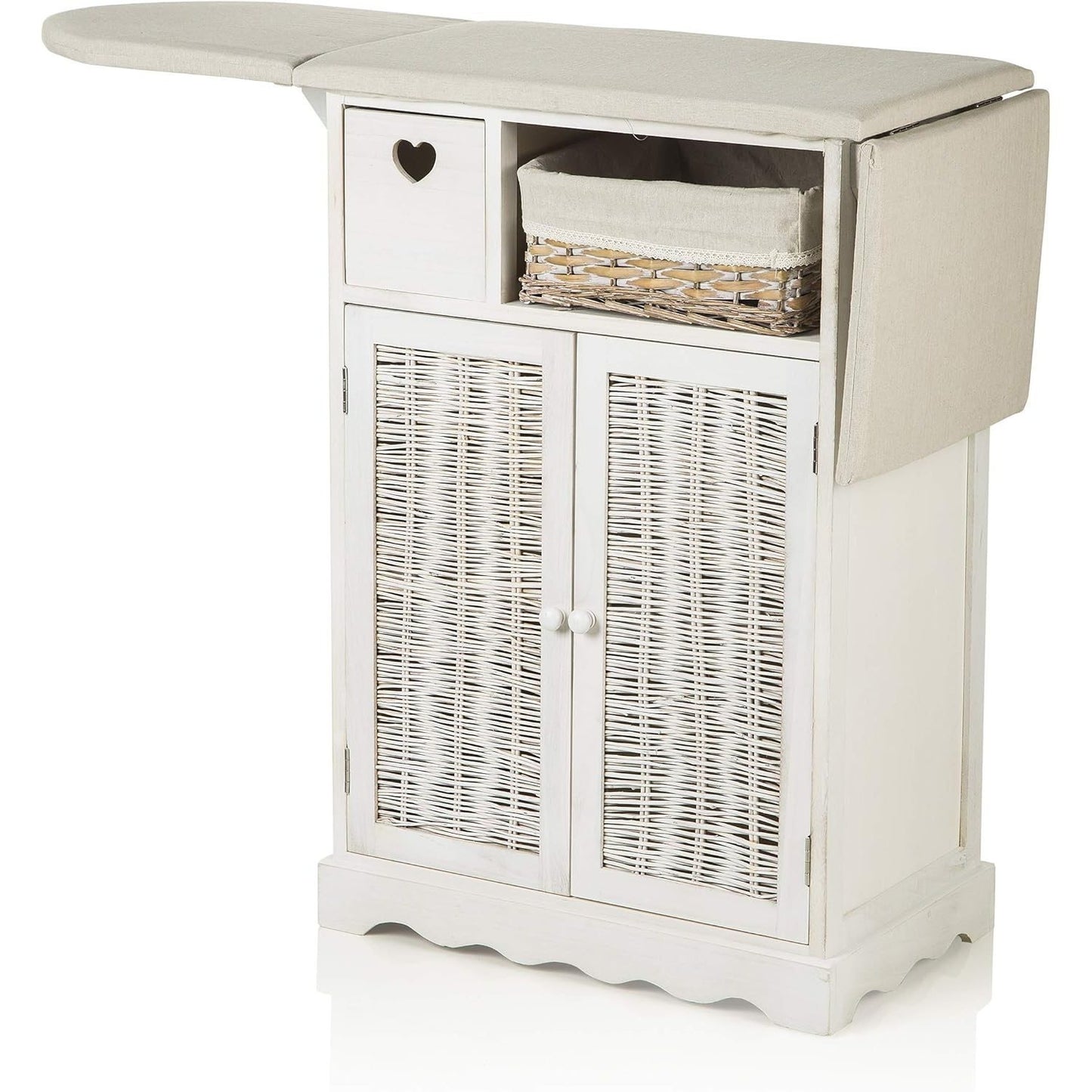 Strijkplank – Strijktafel – Strijkoppervlak – Mouwplank – Inklapbaar – Verstelbare Zijflappen – Houten Materiaal – Compleet Gemonteerd