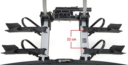 Westfalia BC 60 Fietsendrager voor trekhaak, opvouwbare bagagerek voor 2 fietsen, geschikt voor e-bikes