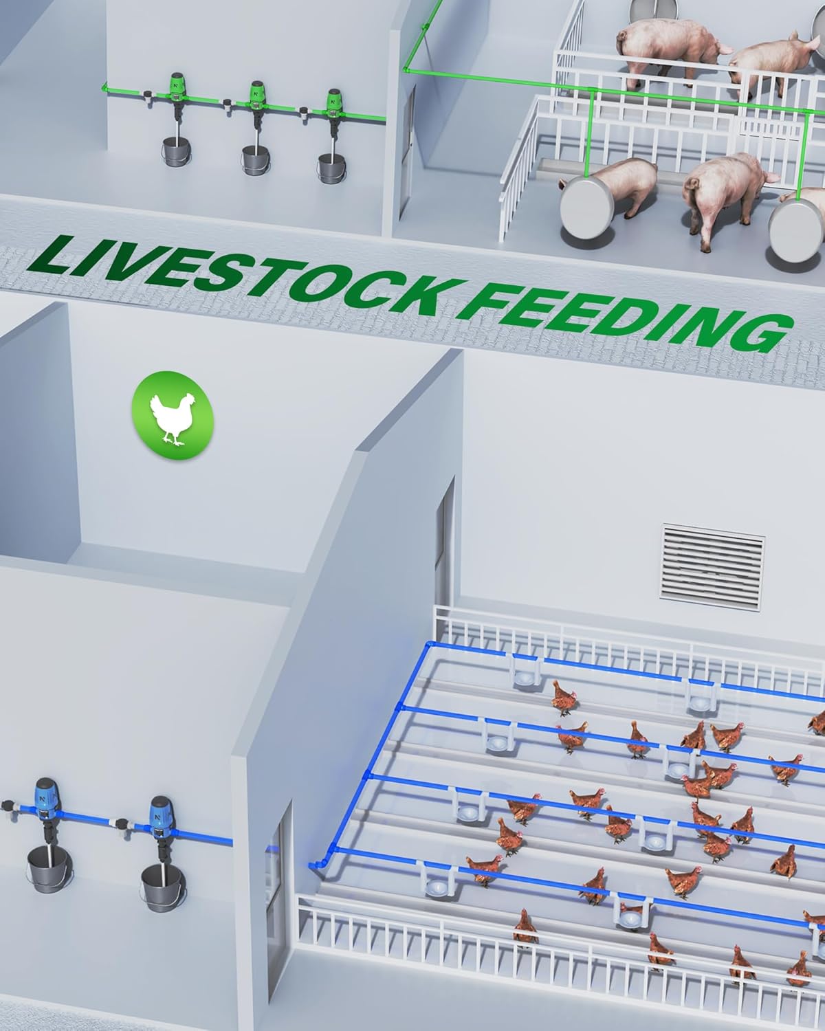 NEWTRY Mestinjector voor druppelirrigatie, 0,4 ~ 4% instelbare doseerpomp, 3/4 inch NPT wateraangedreven vloeistofdoseerder voor tuin, irrigatie en hydrocultuur systeem, boerderij