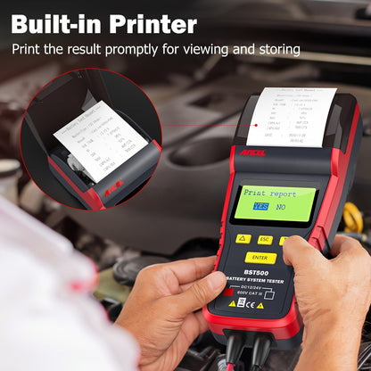 Accu Tester – Batterij Analyzer – Auto Accu Checker – Load Tester – Spanningstester – 99% Nauwkeurigheid – Geschikt Voor 12V & 24V voertuigen