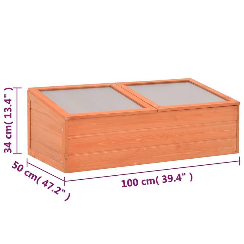 Kweekkas – Tuinkas – Broeikas – Plantenkas – Mini Kas – Houten Constructie – Compact 100x50x34 cm