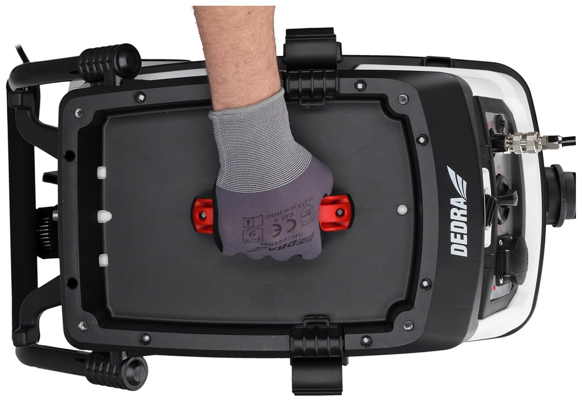 Industriële stofzuiger met automatische filterreiniging en aansluitbaar compressor- en persluchtsysteem, filterklasse M, gewicht 17,4 kg, zuigvermogen 24 kPa, reservoir 40 l DEDRA DED6609P