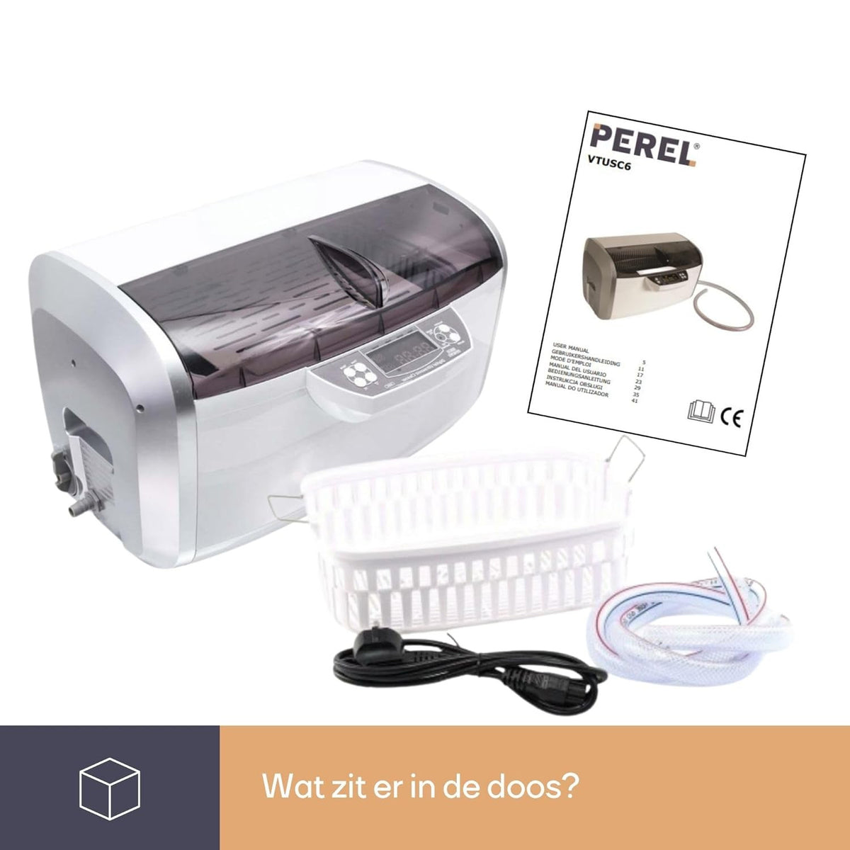 Ultrasoonreiniger – Ultrasone Reinigingsapparaat – Brillenreiniger – Sieradenreiniger – Gebitsreiniger – 6 Liter Capaciteit – Ontgassingsfunctie & Instelbare Timer en Temperatuur