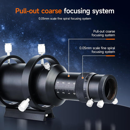 Svbony SV106 Guide Scope 60mm, F4 Zoeker met Spiraalvormige Focuser voor Begeleiden Vinden Sterren, Compatibel met ZWO QHY Auto Guide Camera