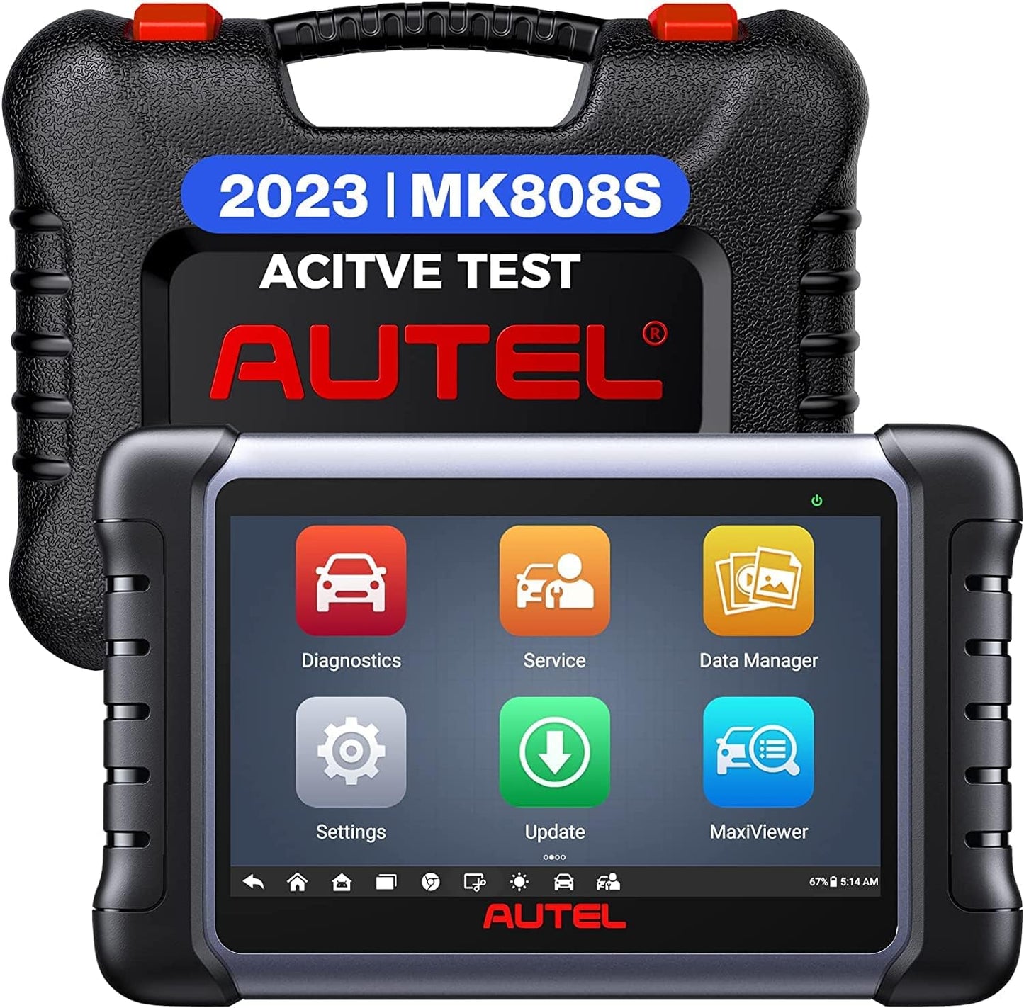 Autel MaxiCOM MK808S Auto Diagnostisch Hulpmiddel, 2025 Bidirectioneel Hulpmiddel Hetzelfde als MK808BT PRO, 28+ Service, Actieve Test, Alle Systeemdiagnose,