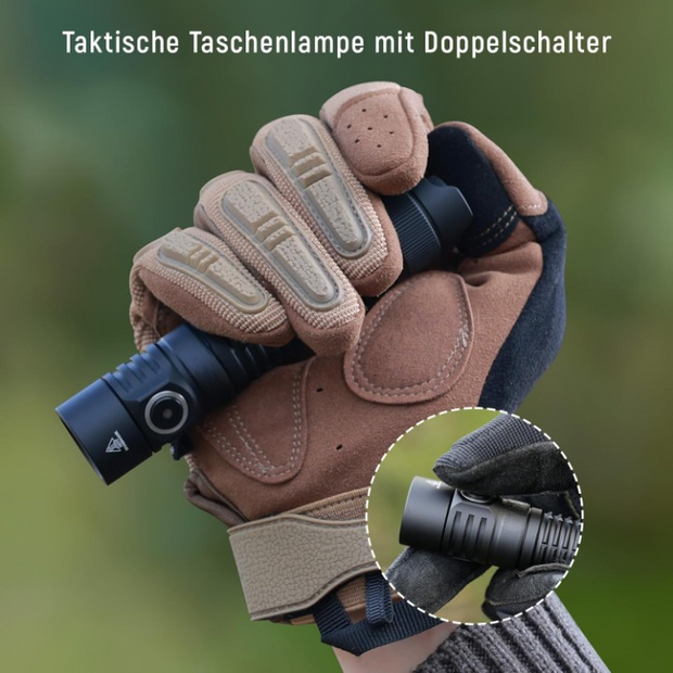 Zaklamp - Tactische Zaklamp - LED-buitenlamp - Krachtige - Oplaadbare - Draagbare - met Extreem Heldere - Batterij - voor Zoeken - Wandelen - Noodsituatie - USB - C - 2000Lm - 269m Lichtpad - 10V - ‎IP68 - Zwart
