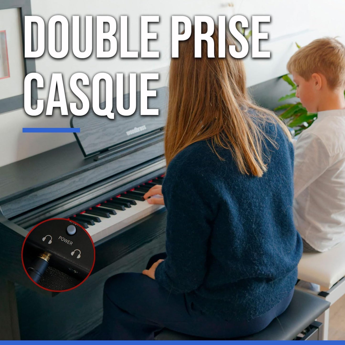 Digitale piano zwart glanzend – Elektrische piano – Pianomeubel – Meubelpiano – 88-toetsen piano – 88 gewogen toetsen met progressieve hammer action – Bluetooth en 3 pedalen inbegrepen