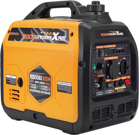 Invertergenerator – Stroomgenerator – Draagbare Generator – Noodstroomaggregaat – Caravan Generator – 3500 W Vermogen – Stil Met USB- en 230V-Aansluitingen - QUORE