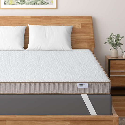 Gel Memory Foam Topper 180x200 – Matras Topper – Traagschuim Topper – Matrassen Topper – Boxspring Topper – Dubbelzijdig Hardheidsniveau H3/H4 – Verkoelende Gel Met Ventilatie