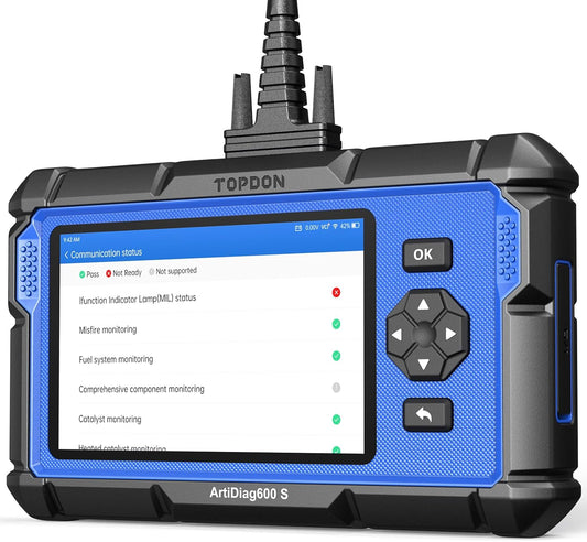 OBD2 Scanner – Autodiagnose Tool – Codelezer – Foutcode Scanner – Diagnosetool – 8 Resetfuncties – 5-inch Touchscreen - QUORE