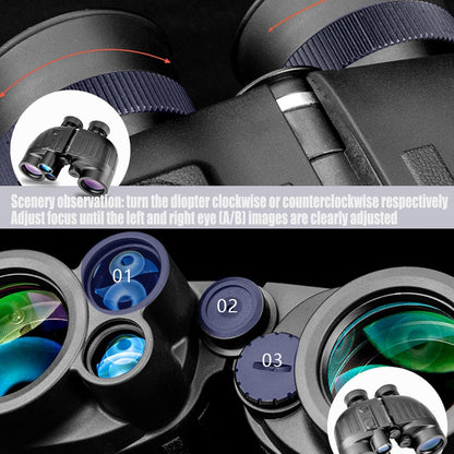 8x40 verrekijker voor volwassenen uitgerust met afstandsmeter en kompas, IP65 waterdichte UHD-verrekijker, gezichtsveld 8°, OLED-glas voor vogels kijken, zeilen, varen vissen