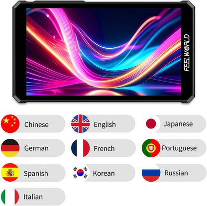 Camera-Monitor – Veldmonitor – Videoscherm – Extern Scherm – DSLR-Monitor – 5,5 Inch AMOLED-Touchscreen – HDMI 2.0