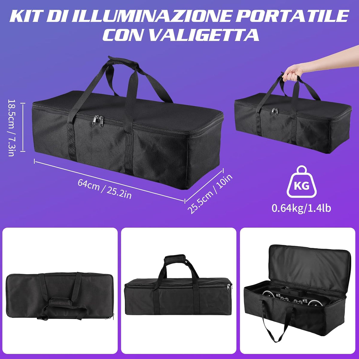 7-in-1 disco partylicht, DJ-licht, partylicht met telescoopstatief en draagtas, DJ stroboscooplicht met afstandsbediening voor Kerstmis, thuisfeest, discoparty, Halloween