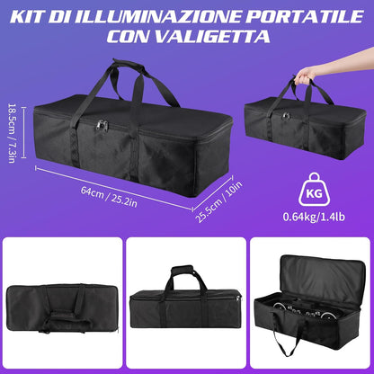 7-in-1 disco partylicht, DJ-licht, partylicht met telescoopstatief en draagtas, DJ stroboscooplicht met afstandsbediening voor Kerstmis, thuisfeest, discoparty, Halloween