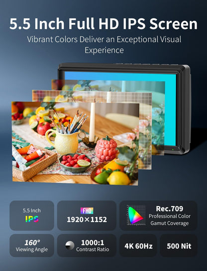 FEELWORLD S55E 5,5 inch DSLR Camera Field Video Monitor