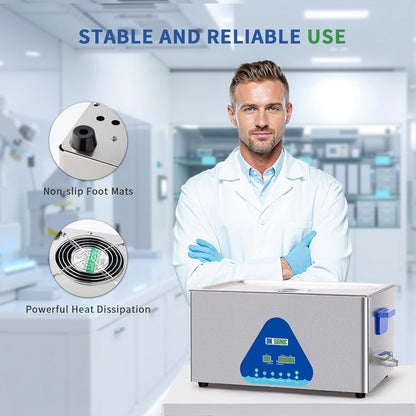 DK SONIC Industriële Ultrasoon Reiniger, 22L 480W Geluidsreiniger met Verwarming & Timer, Digitale Bediening voor Motoren, Carburateurs, Kettingen (Inclusief Mandje)