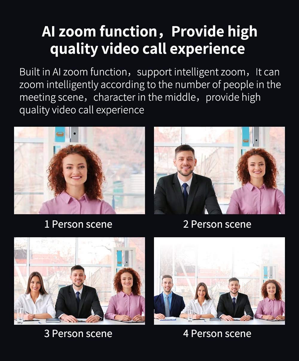 EagleBar Pro2 Videoconferentiecamera 4K ePTZ AI Face Tracking, luidspreker en conferentiemicrofoon, met afstandsbediening, compatibel met zoom/MS Teams of OBS-streaming