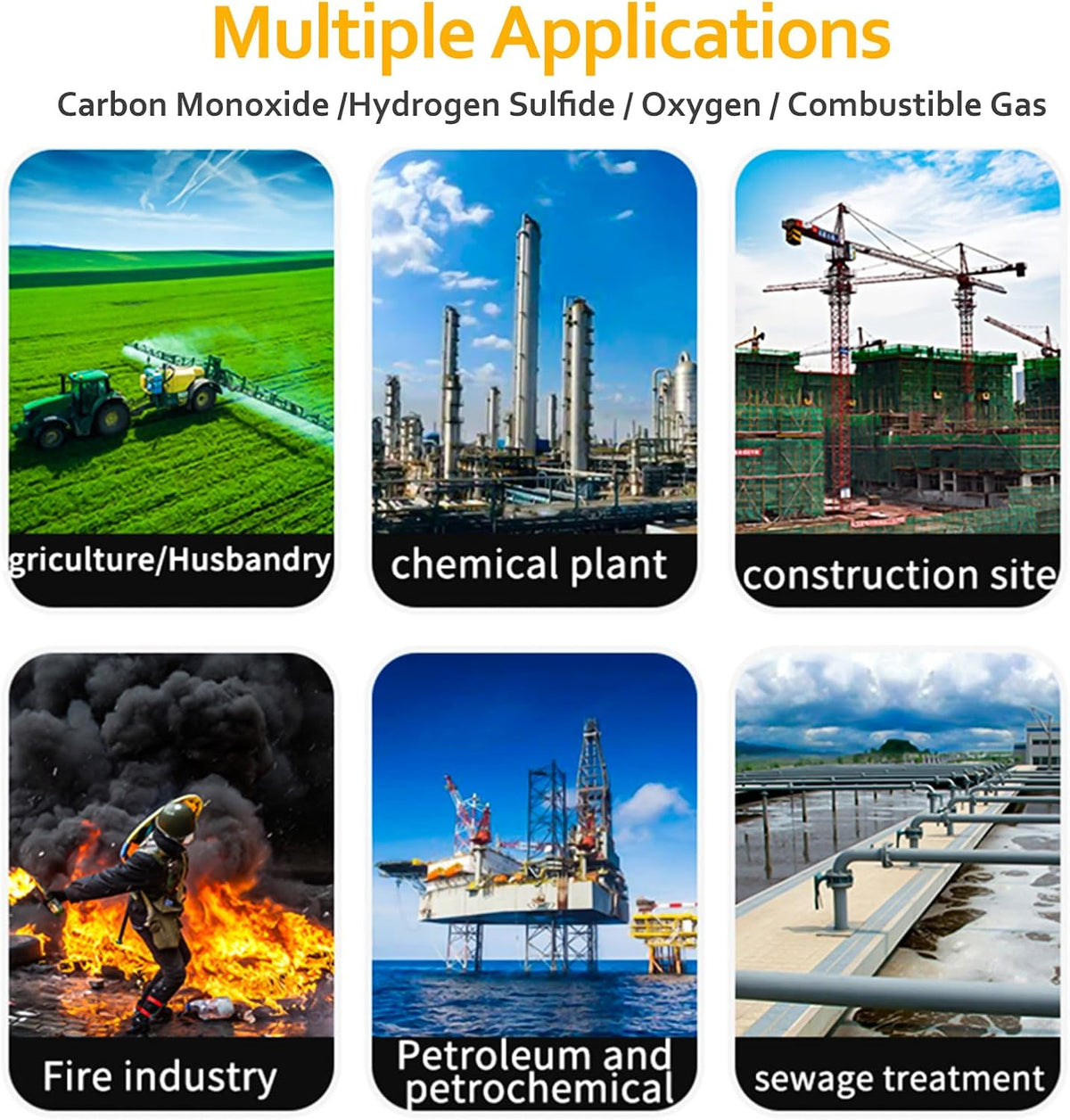 Gaslekdetector 4-in-1 (H2S, EX, O2, CO) - Betrouwbare Thuis- en Werkplekveiligheidsmonitor met Nauwkeurige Detectie - Oplaadbaar, Robuuste Constructie, Directe Waarschuwingen