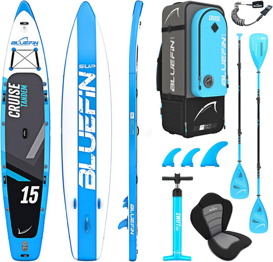<font dir="auto" style="vertical-align: inherit;"><font dir="auto" style="vertical-align: inherit;">        Bluefin Cruise SUP Inflatable Stand-Up Paddleboard | Premium Paddleboard Accessories | Multiple Sizes: Kids, 9'8", 10'4", 10'8", 12', 15'       </f