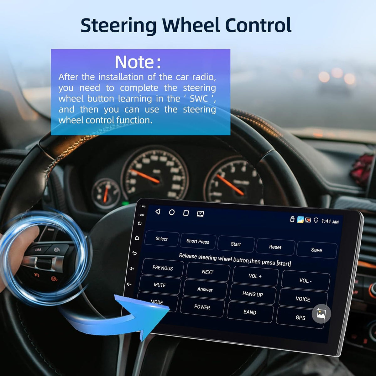 [4G+64G] Android Car Radio for Suzuki Swift 2005-2010 with Wireless Carplay & Android Auto, 10 inch IPS Touch Screen Car Stereo with GPS, WiFi, 32EQ, Bluetooth 5.0, FM/RDS Radio