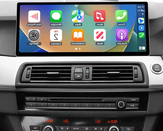 Road Top CarPlay Screen, 12.3 inch Car Radio Touch Screen for BMW 5 Series F10 with CIC System (2010-2011 year), Car Stereo with Narrow Bezel, Compatible with CarPlay/Android Car/MirrorLink - QUORE