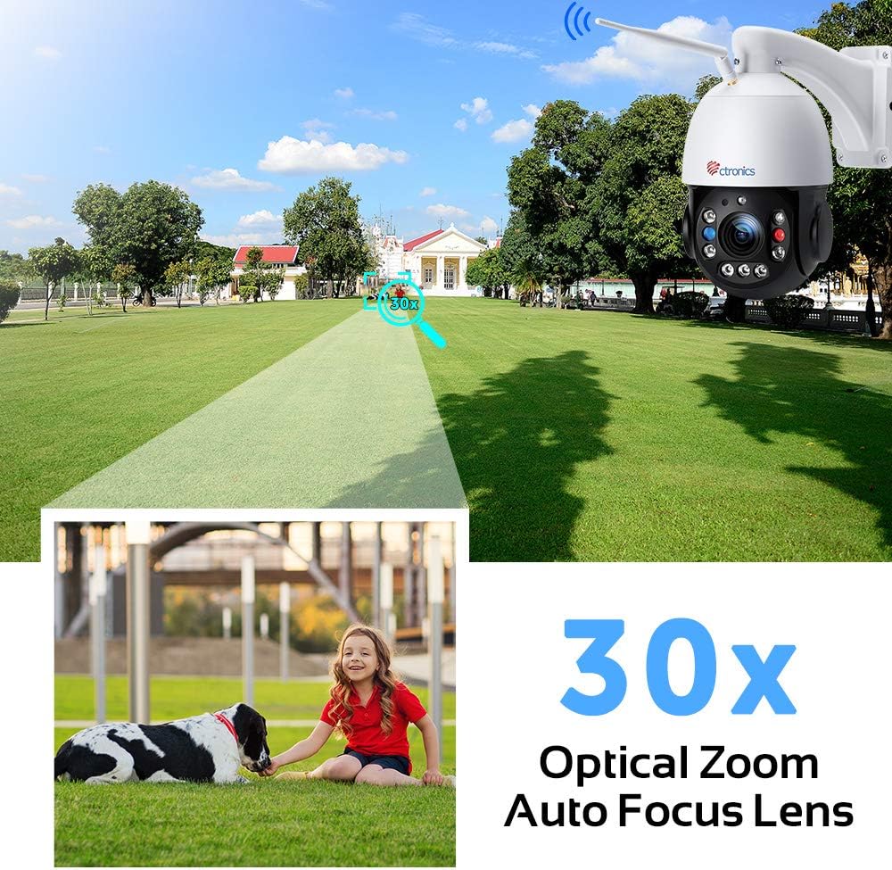 PTZ Beveiligingscamera Buiten – Wifi Camera – IP Camera – CCTV Camera – Bewakingscamera – 5MP Sony CMOS Sensor – 30x Optische Zoom & Nachtzicht 150m