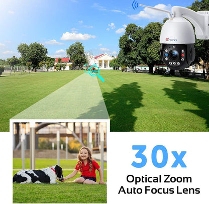 PTZ Beveiligingscamera Buiten – Wifi Camera – IP Camera – CCTV Camera – Bewakingscamera – 5MP Sony CMOS Sensor – 30x Optische Zoom & Nachtzicht 150m