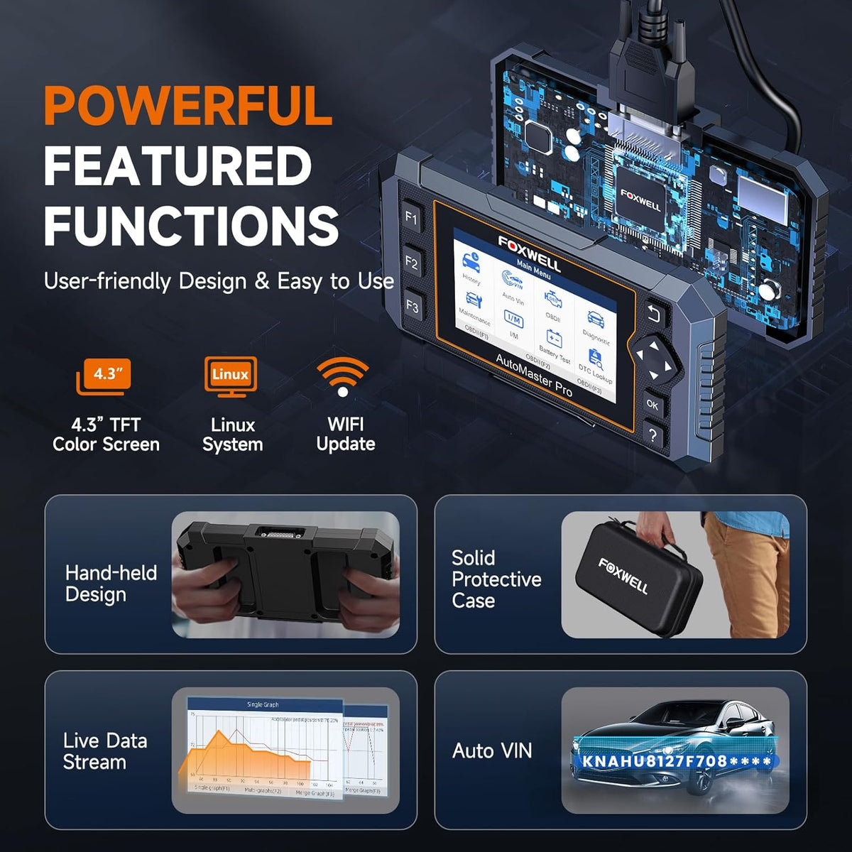OBD2 Scanner – Code Lezer – Diagnoseapparaat – Auto Scanner – Foutcode Lezer – Live Data Weergave – EPB en Olielamp Reset